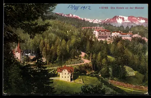 AK Mendelpass, Blick zu den Hotels