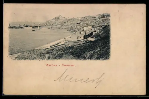 AK Ancona, Panorama generale, Dampfer