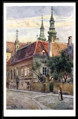 Künstler-AK Wien, Heiligenkreuzerhof
