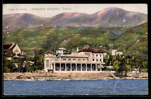 AK Gardone Riviera, Casino vom Gardasee betrachtet