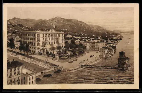AK Rapallo, Grand Hotel & Europa mit Umgebung