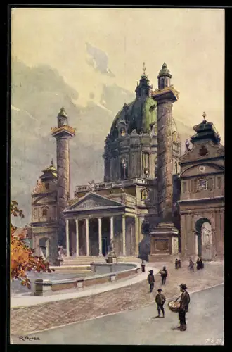 Künstler-AK R. Preuss: Wien, Karlskirche