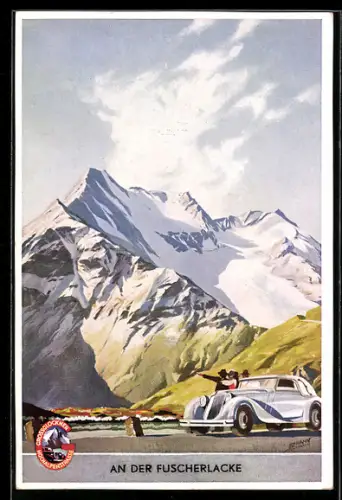 AK Grossglockner Hochalpenstrasse, An der Fuscherlacke