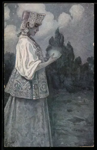 Künstler-AK S. Solomko: Glühwürmchen
