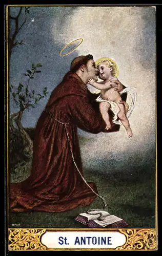 AK St. Antoine in Mönchskutte
