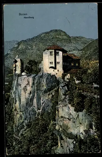Künstler-AK Eugen Felle: Bozen, Haselburg