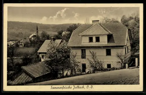 AK Julbach O.-D., Teilansicht mit Kirche, Wohnhaus