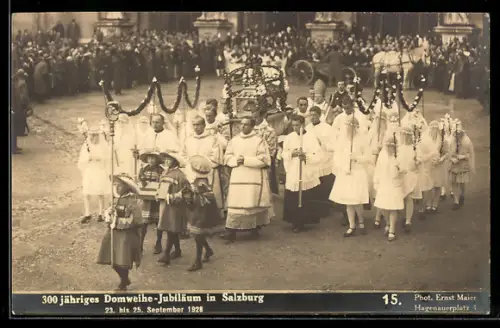 AK Salzburg, Prozession zum 300-jährigen Domweihe 1928