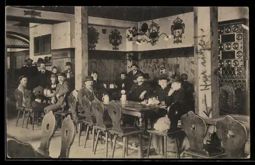 AK Salzburg, Gasthaus Gablerbraustübl, Innenansicht
