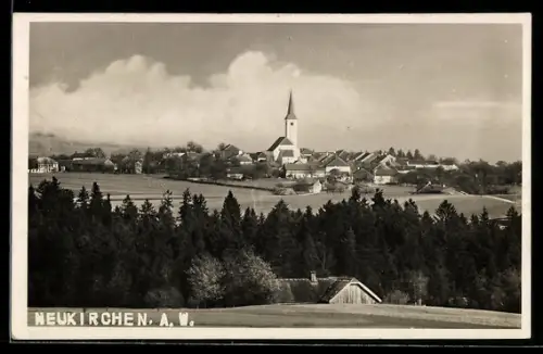 AK Neukirchen a. W., Teilansicht mit Kirche