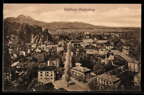 AK Salzburg, Riedenburg, Teilansicht mit Strassenpartie