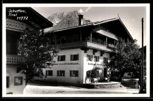 AK Scheffau, Gasthaus Zum Weberbauer