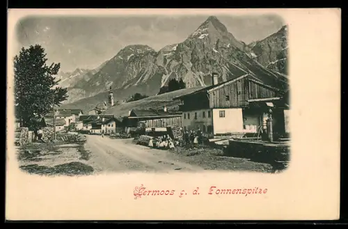 AK Lermoos, Strassenpartie gegen die Sonnenspitze