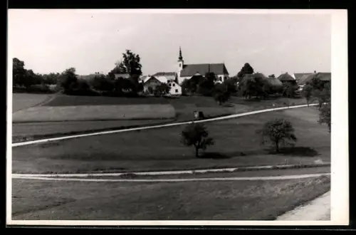 AK Waldburg b. Freistadt, Ortsansicht mit Kirche