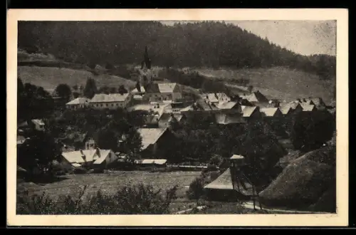 AK Unterweissenbach /O.Ö., Ansicht vom Ort und der Kirche