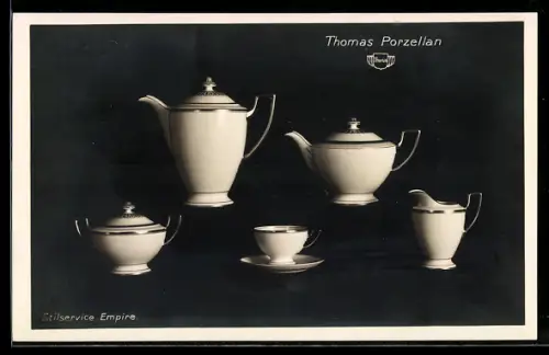 AK Weidenberg-Sophiental, Thomas-Porzellan, Stilservie Empire Form 605, Dekor 599 F