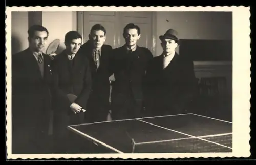 Foto-AK Tischtennisspieler an der Tischtennisplatte 1939