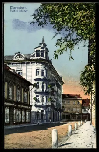 AK Klagenfurt, Hotel Moser in der Aussenansicht