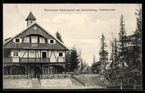 AK Kolbnitz /Oberkärnten, Danielsberg, Restaurant Herkuleshof, Aussenansicht