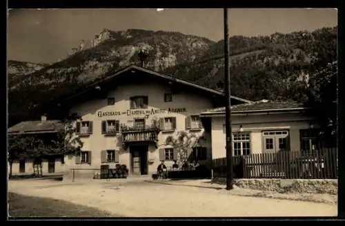 AK Langkampfen, Niederbreitenbach bei Kirchbichl, Gasthaus Dampflwirt, Bes. Andre Adamer