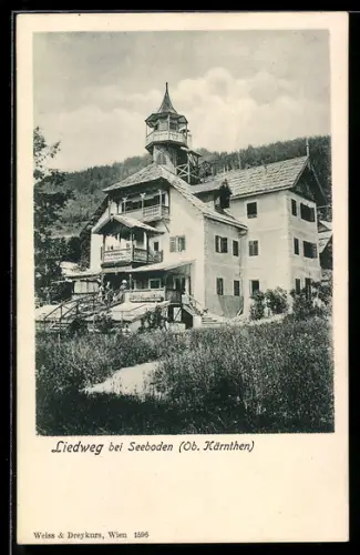 AK Seeboden am Millstätter See, Liedweg, Villa im Grünen