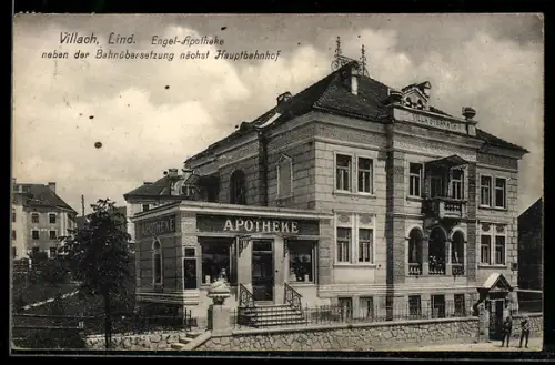 AK Villach, Lind, Engel-Apotheke in der Aussenansicht