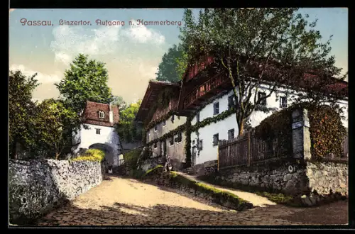 AK Passau, Linzertor, Aufgang n. Hammerberg