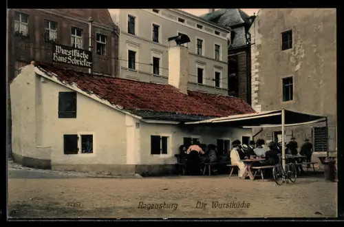 AK Regensburg, Gasthaus Wurstküche