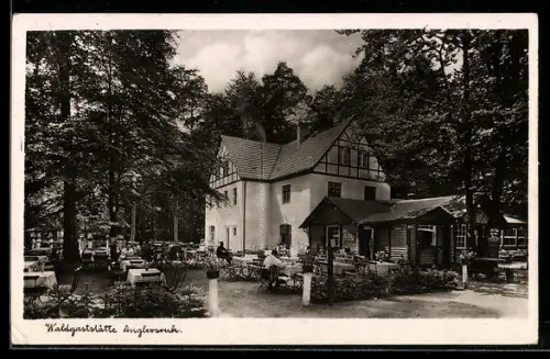 AK Bernau /Mark, Waldgaststätte Anglersruh, Bes. Fritz Schindel