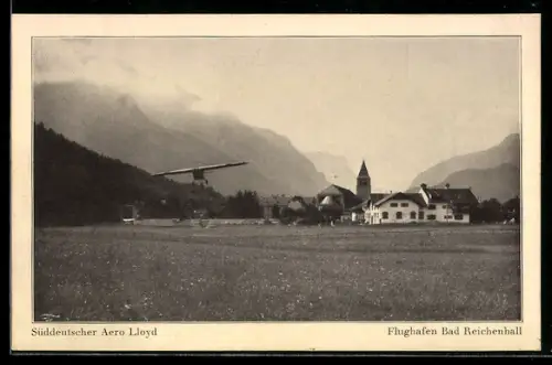 AK Bad Reichenhall, Süddeutscher Aero Lloyd startet vom Flughafen