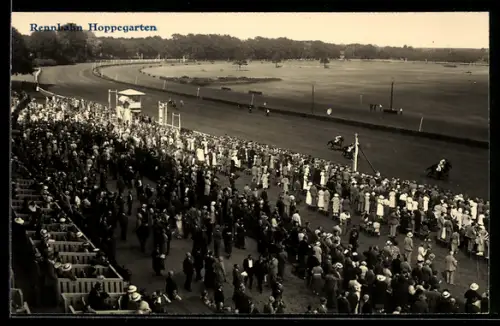 AK Hoppegarten, Pferderennbahn aus der Vogelschau