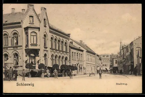 AK Schleswig, Strasseneck am Stadtweg