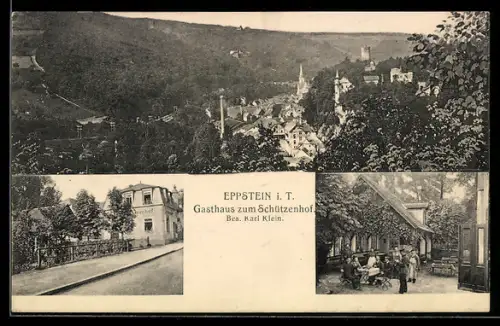 AK Eppstein, Gasthaus zum Schützenhof von Karl Klein, Panorama