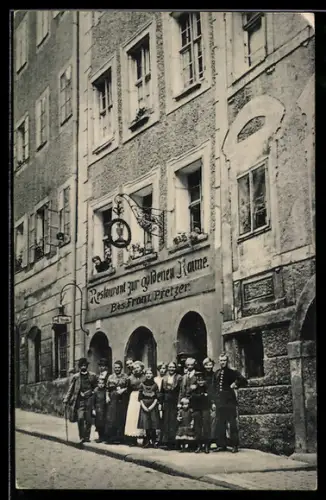 AK Passau, Restaurant zur goldenen Kanne, Bes. Franz Petzer