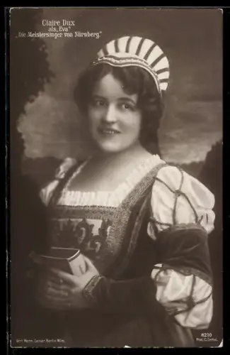 AK Opernsängerin Claire Dux als Eva in Die Meistersinger von Nürnberg