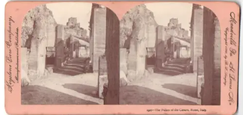 Stereo-Fotografie Keystone View Company, St. Louis, Ansicht Rome, Palace of the Caesars