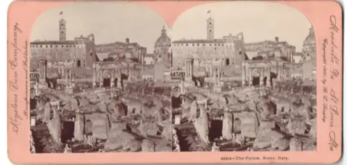 Stereo-Fotografie Keystone View Company, St. Louis, Ansicht Rome, The Forum