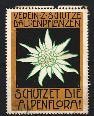 Reklamemarke Verein z. Schutze d. Alpenpflanzen, Edelweisssymbol