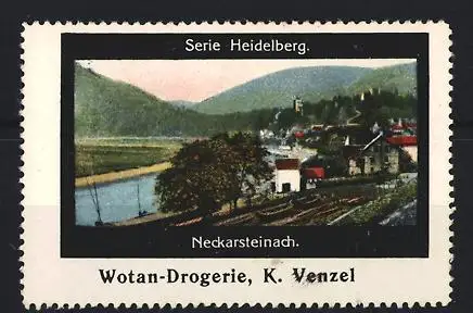 Reklamemarke Heidelberg, Neckarsteinach, Wotan-Drogerie K. Venzel