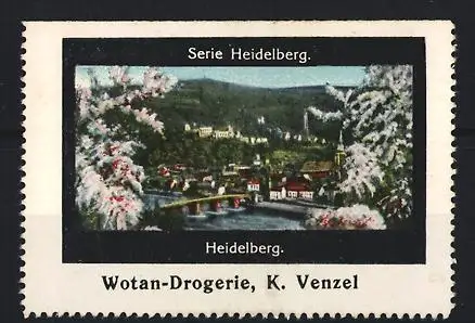 Reklamemarke Heidelberg, Serie Heidelberg, Wotan-Drogerie, K. Venzel