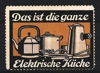 Reklamemarke Elektrische Küche, Küchengeräte