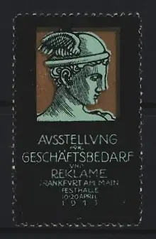 Reklamemarke Frankfurt am Main, Ausstellung für Geschäftsbedarf und Reklame 1911, Merkurkopf
