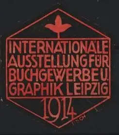 Reklamemarke Leipzig, Internationale Ausstellung für Buchgewerbe und Graphik 1914