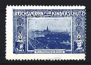 Reklamemarke Wien, Reichsverein für Kinderschutz, Franzensring mit Parlament