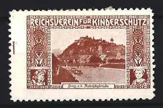 Reklamemarke Graz, Reichsverein für Kinderschutz, Blick von der Radetzkybrücke