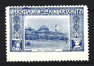Reklamemarke Wien, Reichsverein für Kinderschutz, Universität Wien