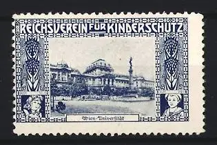 Reklamemarke Wien, Reichsverein für Kinderschutz, Wiener Universität