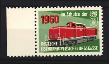 Reklamemarke Deutsche Eisenbahn-Versicherungskasse, Lokomotive 1960