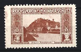 Reklamemarke Graz, Reichsverein für Kinderschutz, Sicht von der Radetzkybrücke aus