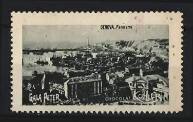 Reklamemarke Genova, Panorama, Chocolat Kohler